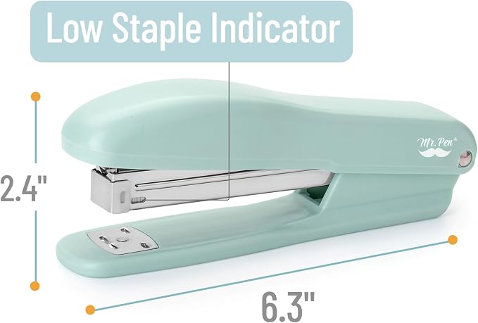 Mr. Pen- Office Stapler with Staples, 2 Pack, 200 Staples 1/4" | 20 Sheet Capacity, Desktop Stapler for Students, Office Supplies, Ergonomic Design for Comfortable Use, Jam-Free