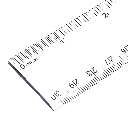 Eboot 2 Pack Clear Plastic Ruler 12 Inches Straight Ruler Plastic Measuring Tool for Student School Office