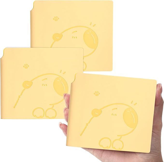 BOBO RABBIT 3 Pack Mini Grid Notebooks Pocket Size Graph Paper Journal Total 600 Pages Steno Pads Memo Notebook Small Softcover Leather Cartoon Capybara Pattern Cute Journal for Writing Sketching Drawing Lay Flat, 3.9"x3.9" Inner(Mini Square)