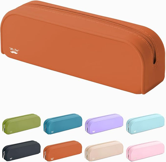 Mr. Pen- Silicone Pencil Case, Aesthetic Pencil Bag for Women, Makeup Pouch | Multifunctional Pouch for Stationery, Cosmetics and Electrical Goods Storage