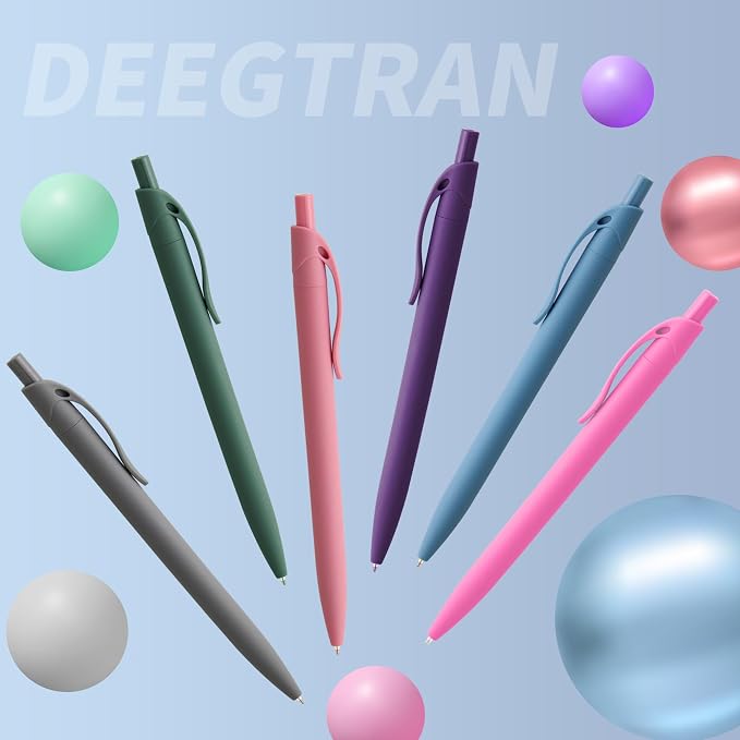 deegtran Pens Bulk, 50 Pack No Bleed Green Click, Wholesale Retractable Ballpoint Pens, Pens Medium Point, Smooth Ink Pens, 1.0MM Green Ink