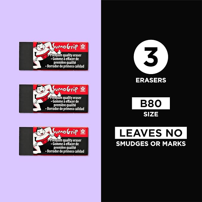 SAKURA 50258 Sumogrip Premium Block Eraser