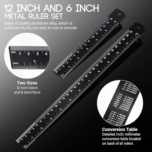 Weewooday 10 Pieces 12 Inch Architectural Scale Ruler Aluminum Triangular Engineering Ruler Scale with 6 in 1 Multitool Pen Ballpoint Pen for Architects, Draftsman, and Engineers