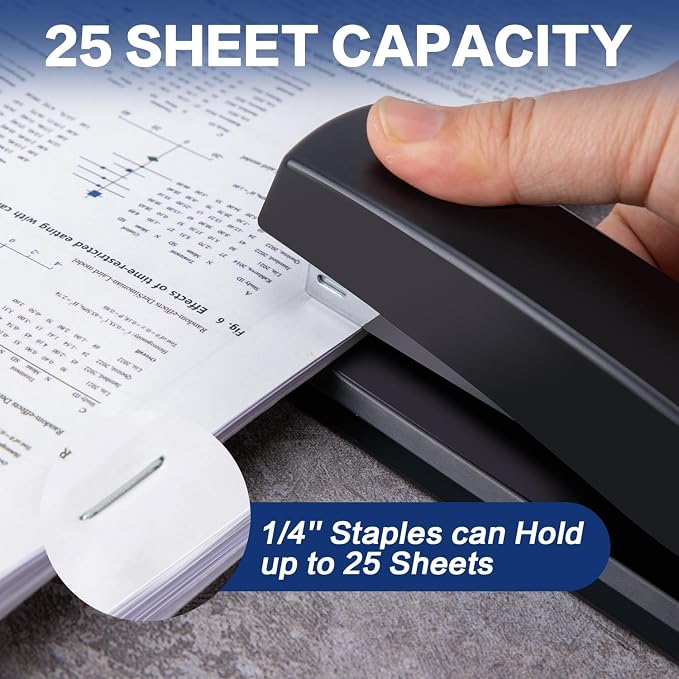Deli Staples, 10000 Staples, 1/4'' Length, 210/Strip, 2 Boxes of 5000 Each | Standard Staple for Desktop Staplers