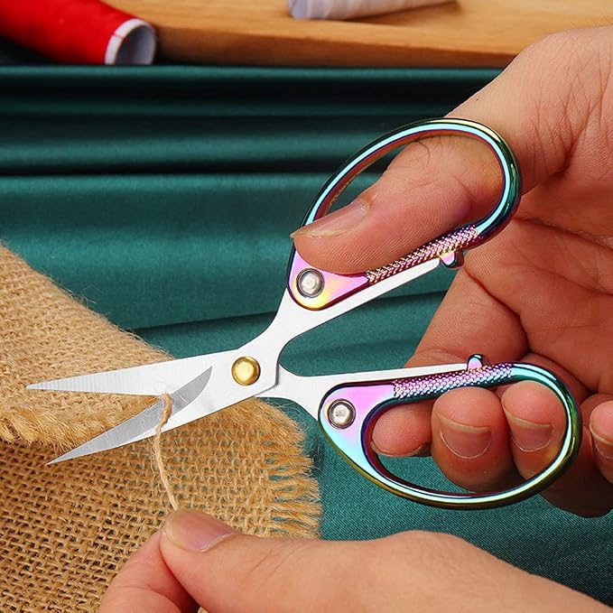 4.5" All Stainless Steel Office Scissors,Ultra Sharp Blade Shears,Sturdy Sharp Scissor for Office Home School Sewing Fabric Craft Paper Multipurpose Scissors Colorful