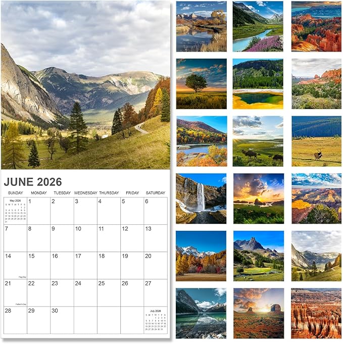 2026-2027 Calendar for Wall, Calendar 2026-2027 from July 2026 - December 2027, 12" x 24" Opened 19 Months Calendar, Full Page Months Thick & Sturdy Paper