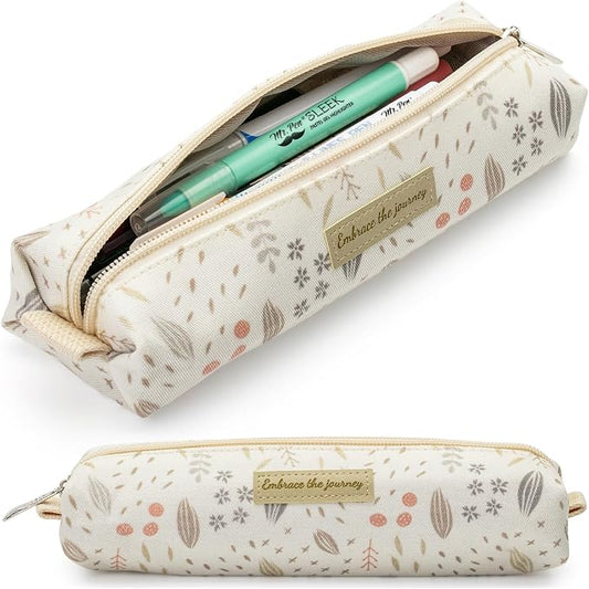 Mr. Pen- Cute Pencil Case Pouch, Multipurpose Canvas Bible Pencil Pouch | Smooth Zipper, Premium Material, Neat Stitches, Ideal for Stationery, Cosmetics, Electronics, School, Office, Travel