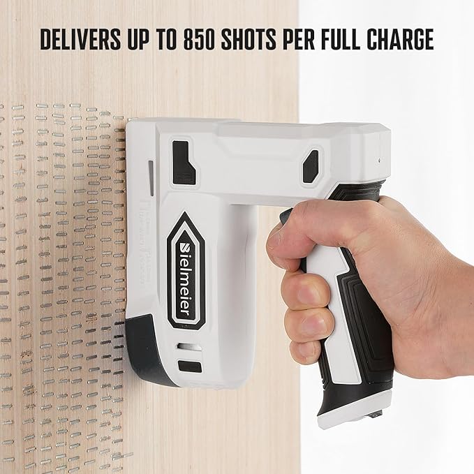 Bielmeier Electric Staple Gun, 4V Cordless Battery Powered Staple Gun, 2-in-1 Electric Stapler & Brad Nailer with 1200 T50 Staples, 400 Nails, USB-C Charger for Upholstery, Wood & DIY