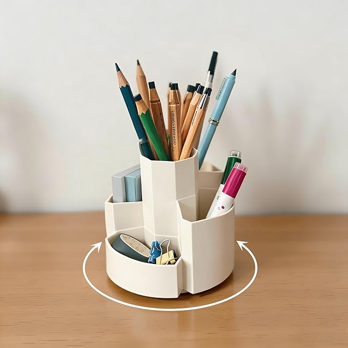 Pen Organizer for Desk Pencil Cup Office Desktop Organizers Cute Pencil Holder Stationery School Supplies for Office, Home, School