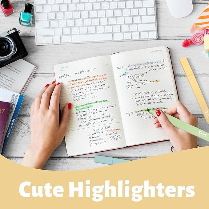 Highlighters, Pastel Highlighters Set, Assorted Color , Chisel Tip 20Pcs | cute ,high quality for bible study,books,journal,writing,school office