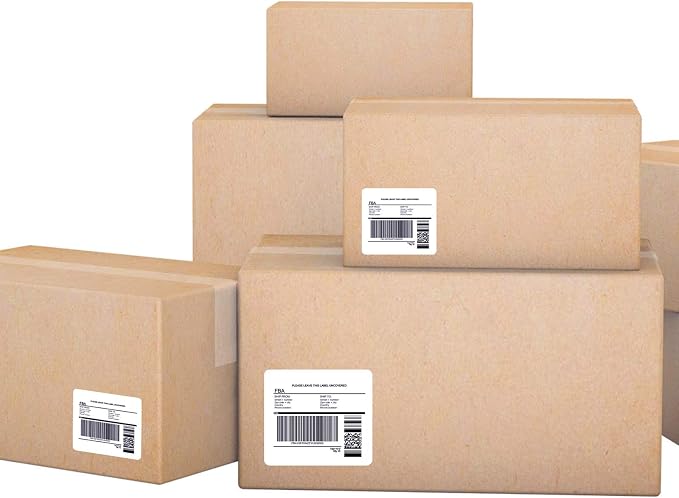 100 Sheets 600 Pcs 3-1/3 x 4 6 Up Shipping Address Labels for Laser & Inkjet Printers, 3-1/3" x 4" 6 per Sheet Shipping Mailing Stickers, 6 Labels per Page