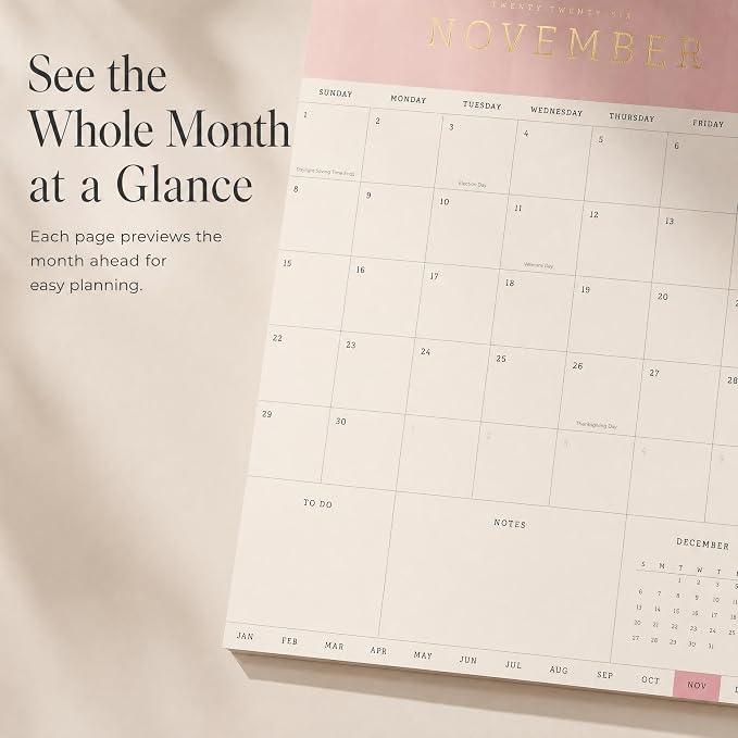 Aesthetic 2026-2027 Wall Calendar - Runs from June 2026 Until December 2027 - The Perfect Modern Calendar Planner for Easy Organizing
