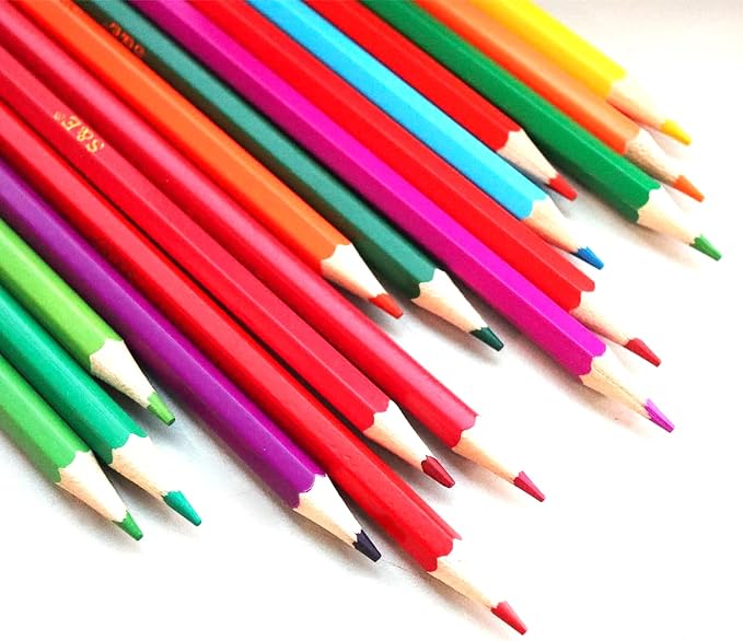 SKKSTATIONERY 50Pcs Colored Pencils,50 Vibrant Colors, Drawing Pencils for Sketch, Arts, Coloring Books, Back to school