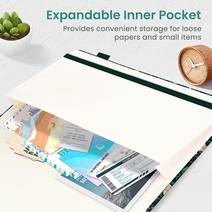 Lined Journal Notebook for Women & Men, Hardcover Leather Journal for writing, A5 College Ruled Notebook for Work & Note Taking, Perfect for Office School Home Supplies, 160 Pages, Botanical Waltz