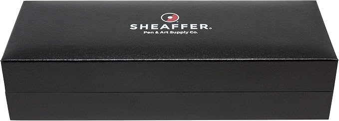 Sheaffer 300 Glossy Black Fountain Pen with Chrome-Plated Trim and Medium Nib