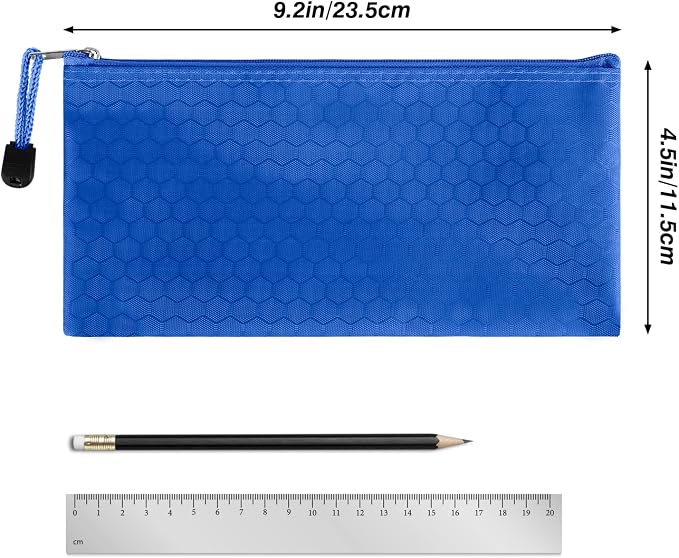 EOOUT 24pcs Pencil Pouch Bulk, Bill Size Zipper Pouches Pencil Case, Waterproof Pencil Bags for Office Supplies, Kids, Travel Accessories Stationery 12 Colors