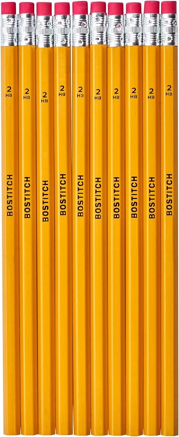 Bostitch Premium #2 Pencils, Premium Wood, Unsharpened, HB Graphite, 20-Count