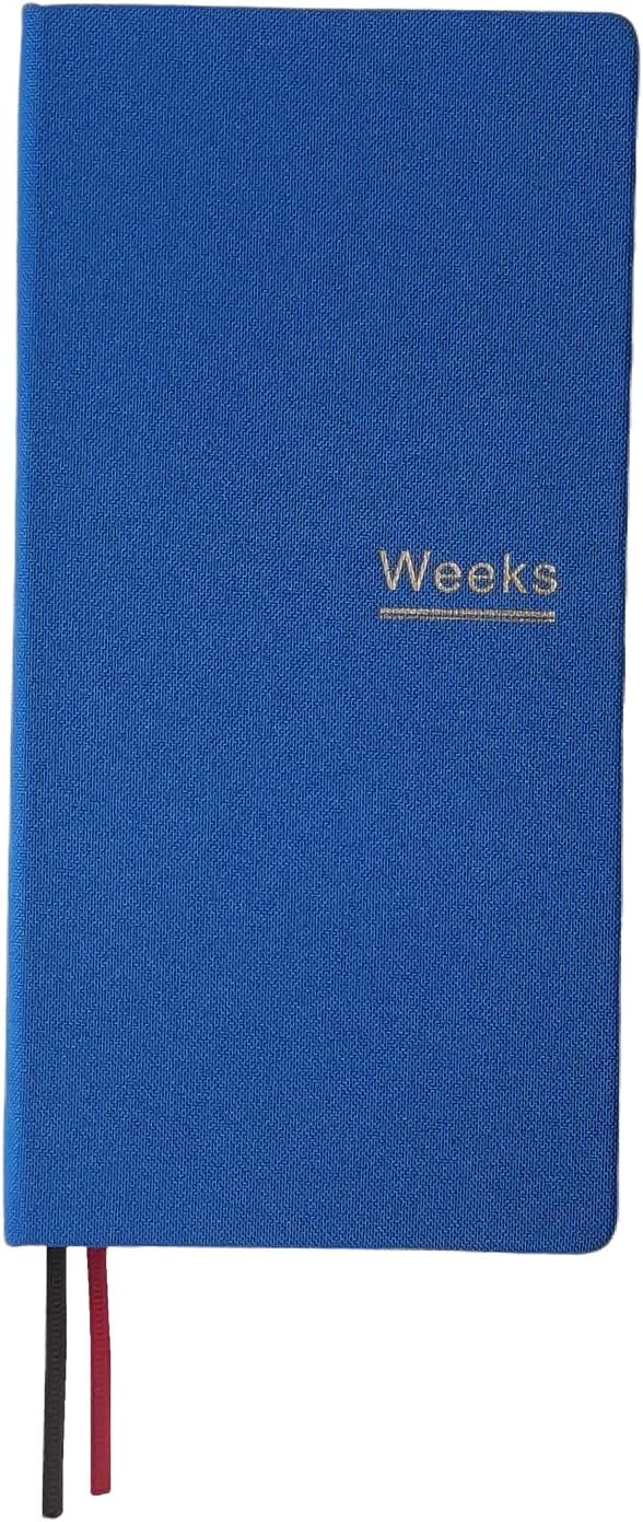 Undated Weekly Planner Notebook Pocket Organizer Appointment Book Journal Notebook A6 Week Plan Notepad (Blue)