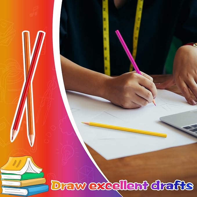 12 PCS Colored Pencils for Kids, Pre-sharpened Art Pencils Back to School Supplies Set, Drawing Sketching Pencils for Students, Teachers, Classroom
