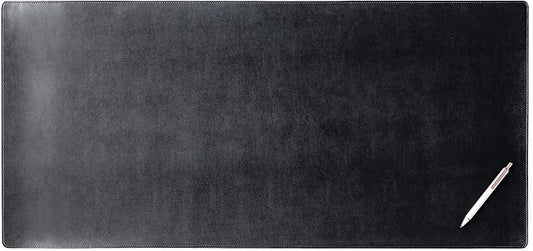 DACASSO Bonded Leather No Core Rollable Desk Mat/Pad - Luxury Leather Desk Blotter for Writing - Executive Desk Surface Protector - (Black, 36” x 17”)