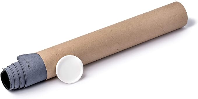 DACASSO Bonded Leather No Core Rollable Desk Mat/Pad - Luxury Leather Desk Blotter for Writing - Executive Desk Surface Protector - (Black, 32” x 15”)