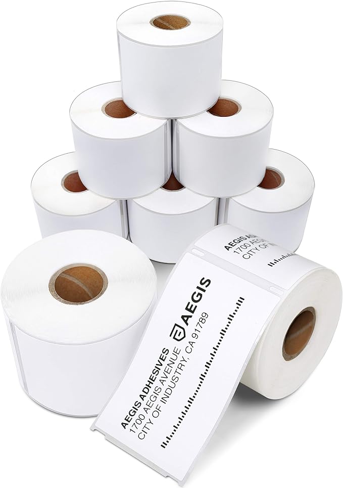 Replacement for DYMO 30256 (8 Rolls, 2400 Labels) 2 5/16" X 4" | Direct Thermal Shipping Labels - Compatible With LabelWriter 450, 450 Turbo, 4XL Printers (NOT 550, 5XL) - Aegis Adhesives