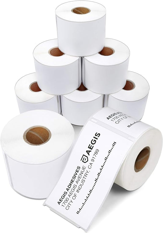 Replacement for DYMO 30256 (8 Rolls, 2400 Labels) 2 5/16" X 4" | Direct Thermal Shipping Labels - Compatible With LabelWriter 450, 450 Turbo, 4XL Printers (NOT 550, 5XL) - Aegis Adhesives