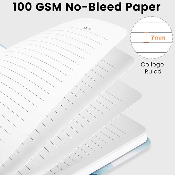 CICPAP Lined Spiral Journal Notebook, A5 College Ruled Notebook for Journaling, Note-Taking, and Daily Planning, Durable Hardcover with an Elegant Design, Mountain