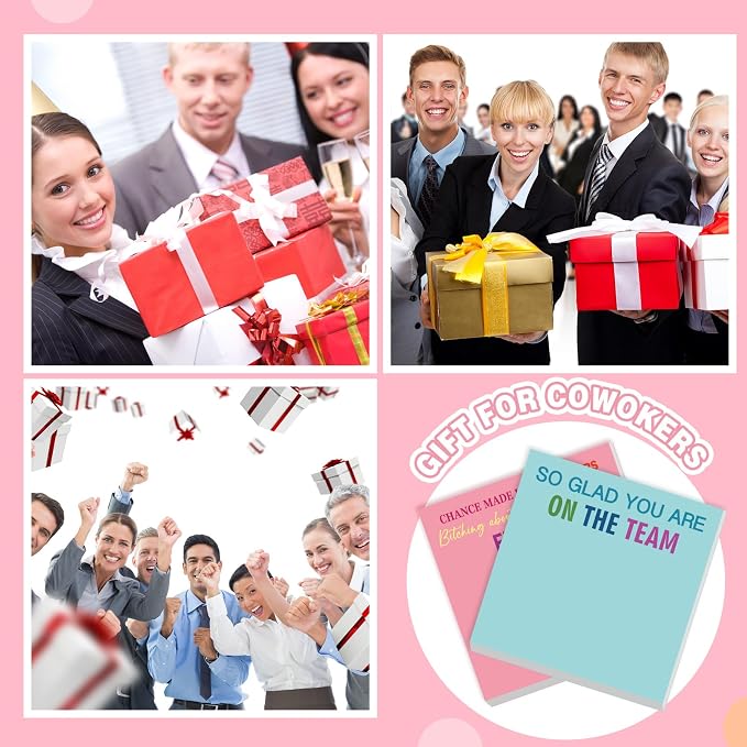 Yinder 24 Pcs Inspirational Sticky Notes, Back to School Supplies, Cute Motivational Sticky Notes Pad Employee Appreciation Gifts Bulk for Teacher Coworker Office 3 x 3'' (Thank You,Bright)