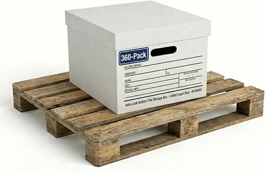 BOX USA File Boxes with Lids and Handles (360-Pack) - File Storage Boxes for Office Supplies, Book Storage, Moving, and Packaging, Fits Letter and Legal Paper, Removable Lid