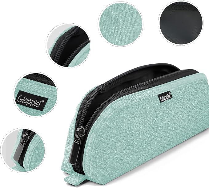 Gloppie Pencil Pouch - Practical Pencil Case, Aesthetic Simple Pencil Bag, Small Pen Holder, Back to School Supplies for Girls Boys, Green
