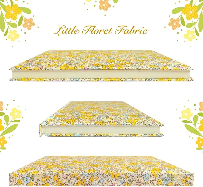 ipoul Yellow Notebook, Floral Journal for Writing, Journal for Teen Girls, A5, Ruled, Hardcover, Lay-flat, Cute Girls Diary, Birthday Gift for Women, Daughter, Granddaughter, School Supplies