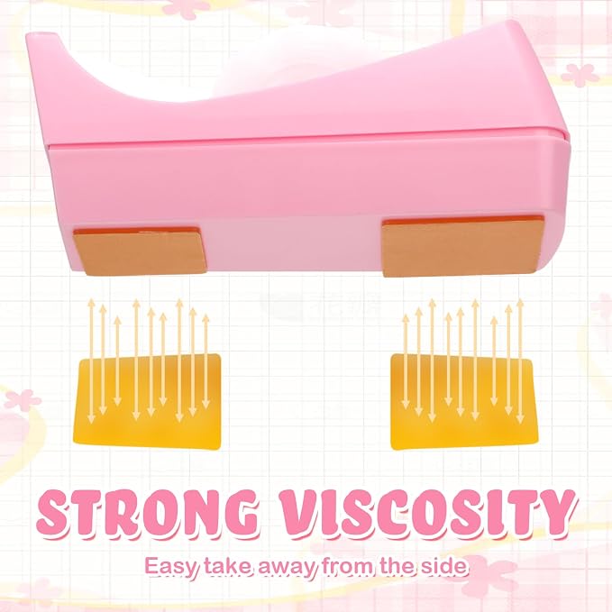 10 Pack Desktop Tape Dispensers Non Skid Base for Office Home School (Tape Not Included) (Pink)