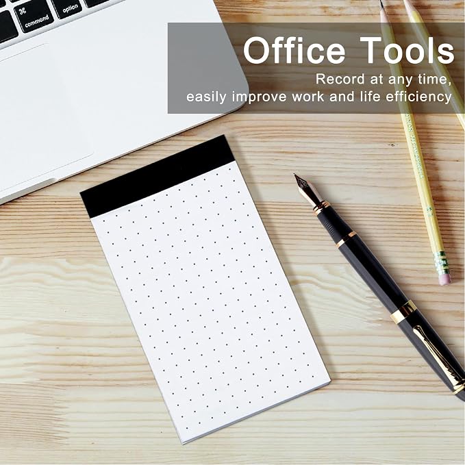 amassan Metal Pocket Notebook, Small Pocket Notepad Aluminum Note Case with Mini Metal Pen and 60-Page Sheets … (Notepads Refills （Dot Grid）)