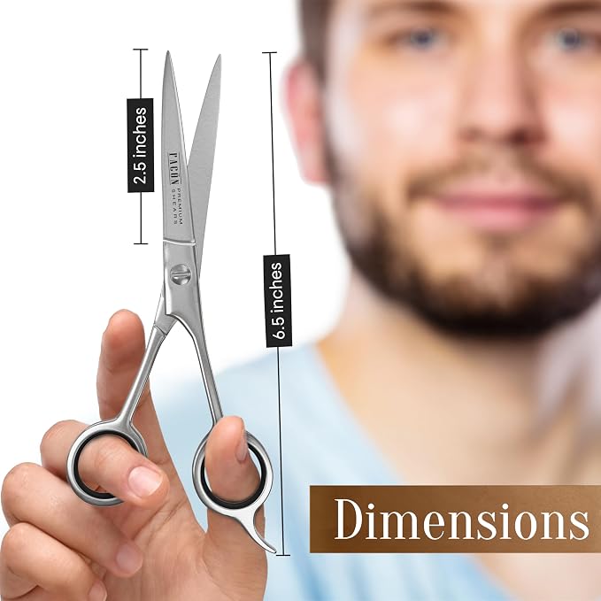 Facón Hair Cutting Scissors - Professional Hair Scissors 6.5 Inch Razor Edge Barber Shears Salon Hair Cutting Shears - Japanese Stainless Steel - Precision Cutting Premium Shears for Men, Women & Kids