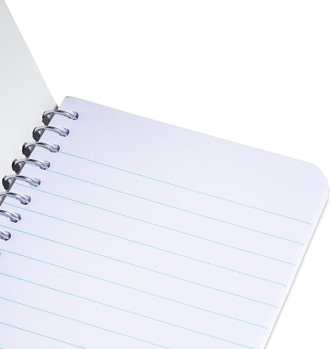 Memo Books, Wirebound Spiral Memo Pads 3x5” Inch, Lined College Ruled Paper, Pocket Notebook, Memo Pads for Home Office Accessories, Mini Note Pads - 3x5 Inch - Assorted Colors, 50 Sheets - 10 Pack