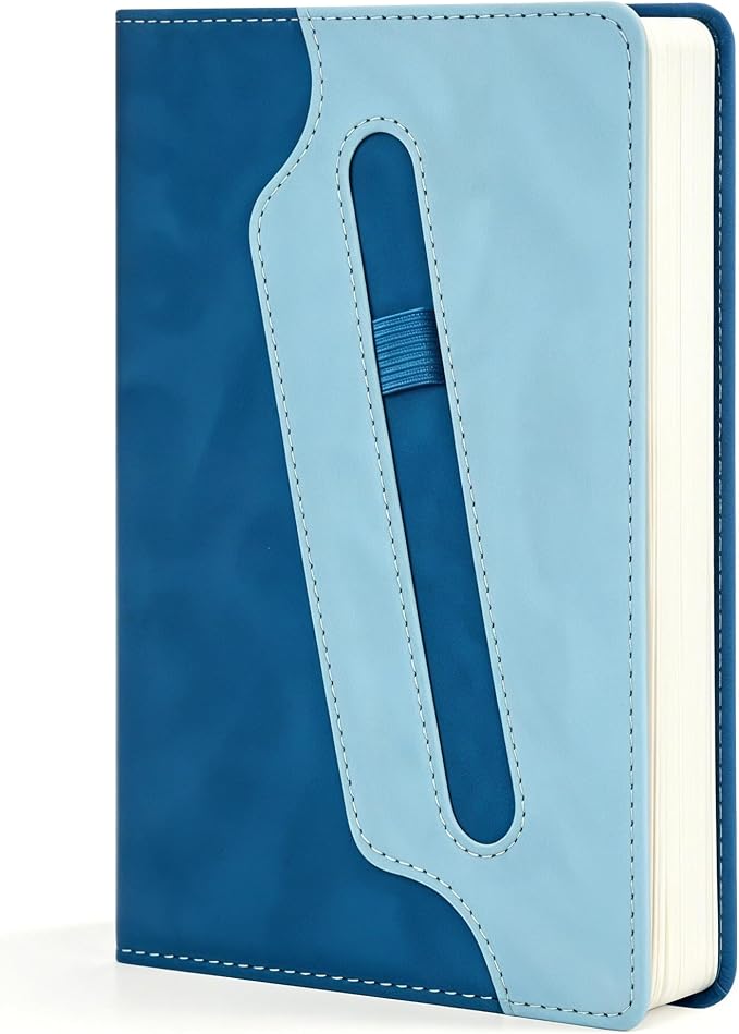Comix Lined Journal Notebook for Men Women - 304 Pages Thick Journal, 5.9" x 8.3", Hardcover, College Ruled, Fits for Writing, Notes-Taking, Diary and Work, Blue