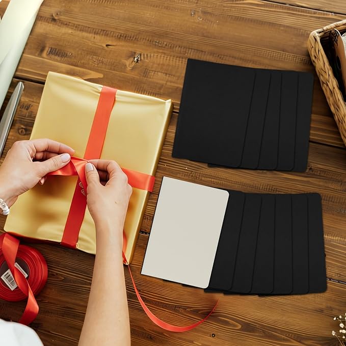 ZCZN 60 Pack Black Pocket Notebooks Bulk, 3.5 X 5.5 Inches Blank Paper Journaling Notebooks, 30 Sheets/60 Pages, Mini Journal Notebooks for Work, Writing, Drawing Memo Notepad(Black Cover)