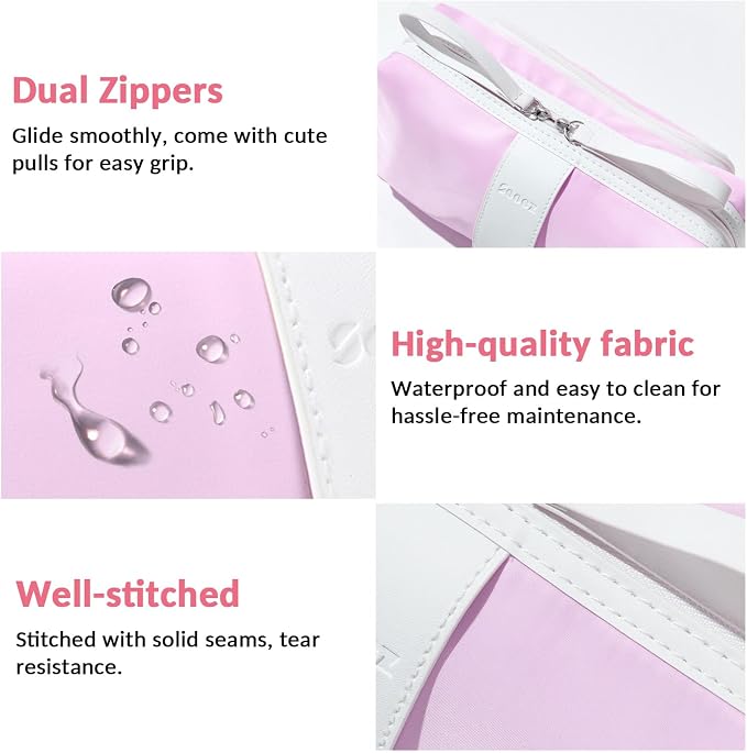Sooez Big Capacity Pencil Case, Extra Large Pencil Pouch with Zipper Pocket | Wide Opening Pencil Bag, Portable Stationery Pouch, Cute School Office Supplies for Teens Girls Adults, Purple
