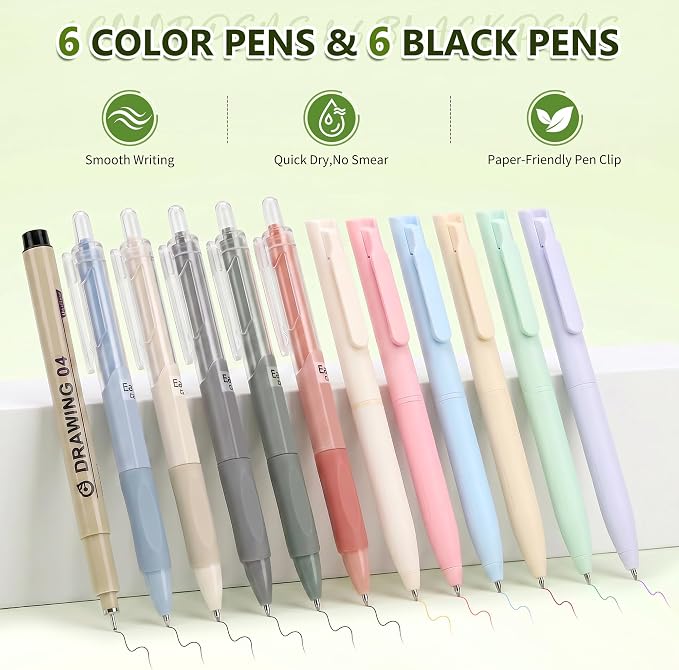 Bible Journaling Kit, Bible Study Supplies for Women | 12 Pastel No Bleed Highlighters, 6 Color Pens, 5 Black Pens, Bible Tabs, Sticky Notes, Pencil Case, Notebook, Christian Gifts