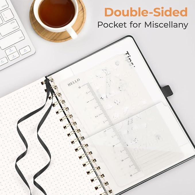 AHGXG Dotted Journal Notebook, 160 Pages, A5 Medium Size (5.7'' x 8.3'') | Hardcover, 100 GSM Thick Paper, for Journaling, Planning, Tracking (Colourful Tree)