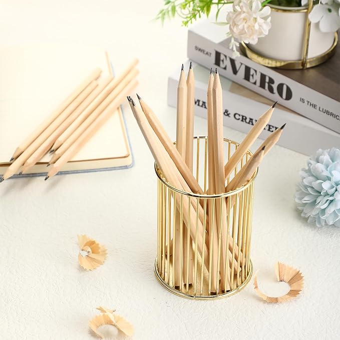 Fumete 500 Pieces Wooden Pencils Bulk No Eraser Hexagonal HB Graphite Unsharpened Natural Wood Pencils Without Erasers Classroom Gifts for Students Bulk Goodie Bag Stuffers