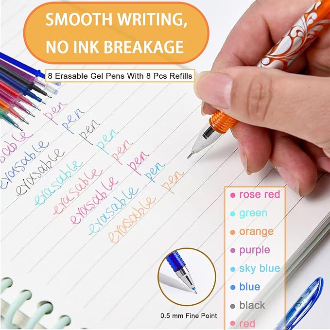 NoteTaking Supplies set Wax Bible Highlighters and Reusable Erasable Pens | 23PCS Aesthetic Highlighter and Erasable Gel Pen set , Perfect for Bible Study Journaling Planner Notes School Supplies.