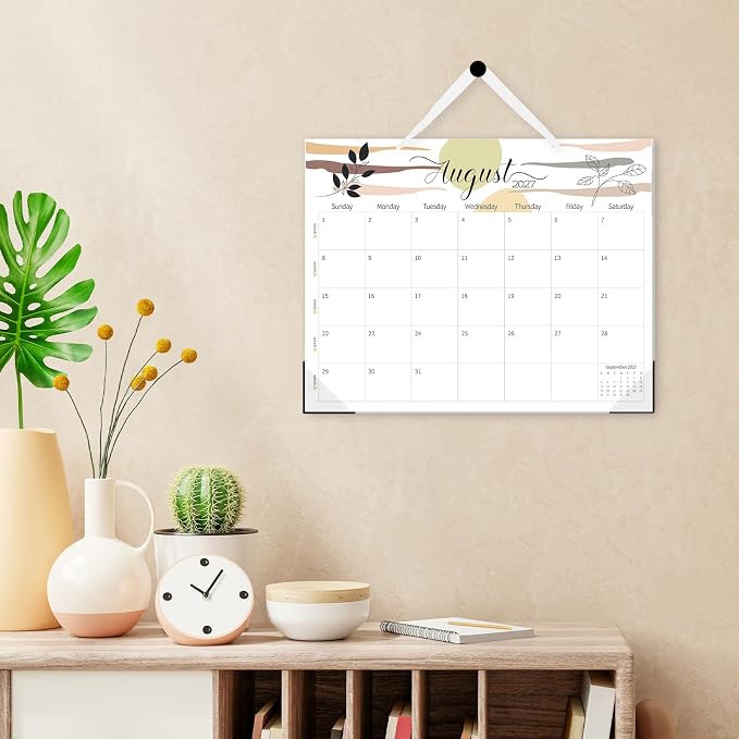 Guasslee 14" X 11" Desk Calendar 2026-2027, Desk Top Calendar 2026, 19-Month School Year Desk/Wall Calendar, 2026 Jun-2027 Dec, Monthly Planner With Corner Protcetor For Office Home School Organizing
