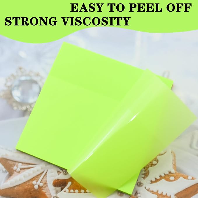 YOUDEFUL 800Pcs Transparent Sticky Notes, Bright Green Clear Sticky Notes, 3"x3" Waterproof Translucent Sticky Note Pads, Index Tabs, Clear Post it Notes for Bible Study, See Through Sticky Notes