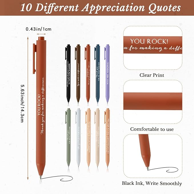 Tellingyou 100 Pcs Bulk Employee Appreciation Gifts A6 Notebook with Pens Back to School Gift Thank You for Teacher Student Team Office Coworker Staff Volunteers Affirmation Gifts (Neutral Colors)