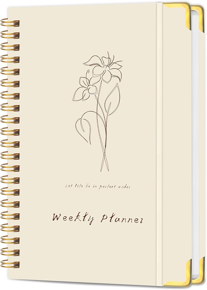 TREES Undated Weekly Planner, Weekly To-Do List, Goal and Habit Tracker | 5.8" x 8" Spiral-Bound Organizer for Weekly Goals, Tasks and Habits, Designed for Work, School and Everyday Planning