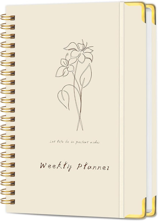 TREES Undated Weekly Planner, Weekly To-Do List, Goal and Habit Tracker | 5.8" x 8" Spiral-Bound Organizer for Weekly Goals, Tasks and Habits, Designed for Work, School and Everyday Planning
