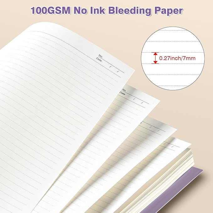 5 Subject Notebooks College Ruled, Lined Notebook with Removable Dividers | 300 Pages 100GSM Thick Spiral Writing Journal for Women & Men, Small A5 Spiral Notebooks for Work, School Supplies, 6" x 8"