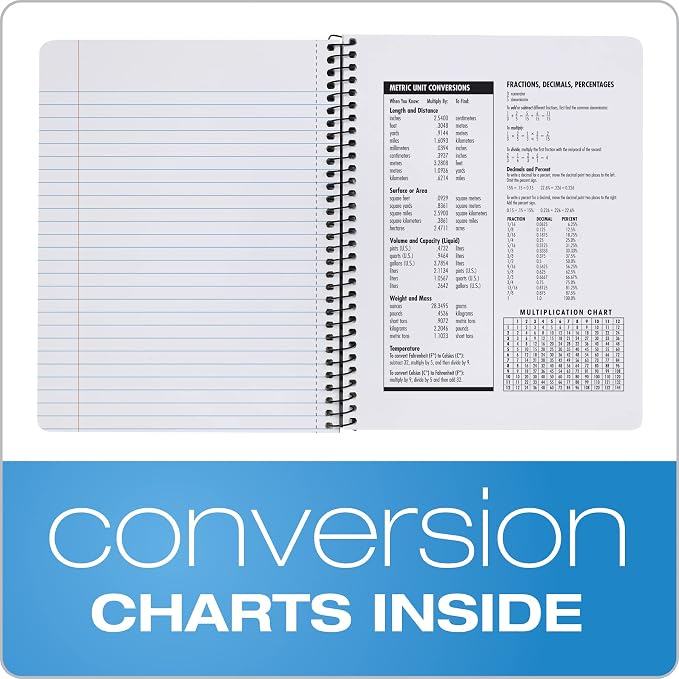 Oxford Spiral Composition Notebooks, Wide Ruled Paper, 9-3/4 x 7-1/2 Inches, 80 Sheets, Black Marble Cover (64950), 4 Count (Pack of 6)